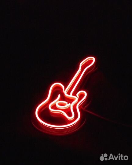 Светильник декоративный Неоновая Гитара, 45х19 см