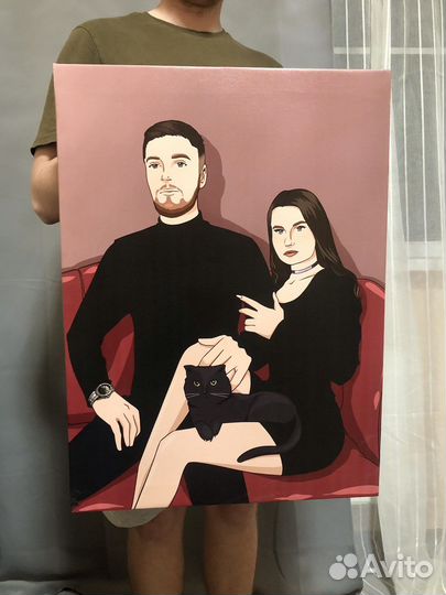 Портрет по фото Фото на холсте Печать на холст