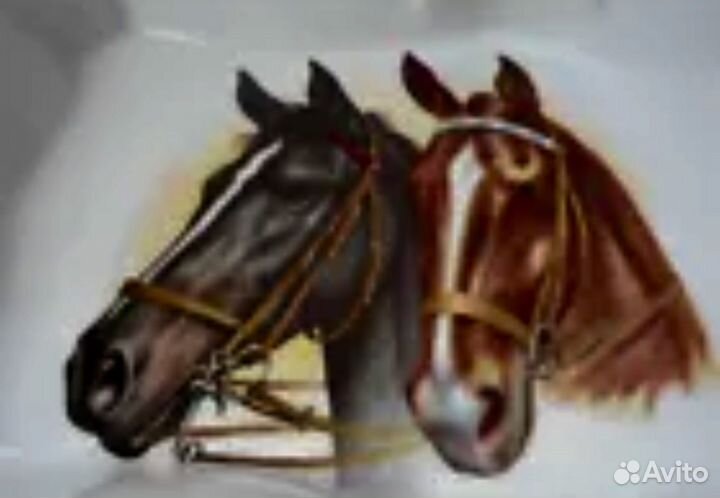 Пепельница сигары Лимож фарфор Франция конь лошадь