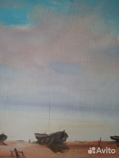 Старинная картина холст маслом