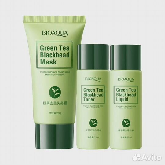 Набор от черных точек bioaqua Green Tea Blackhead
