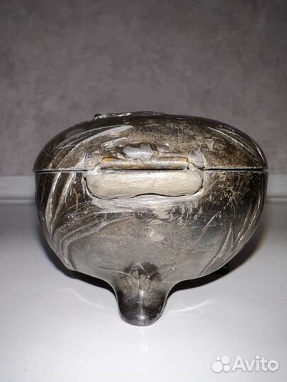 Старинная шкатулка мушечница, шпиатр, модерн