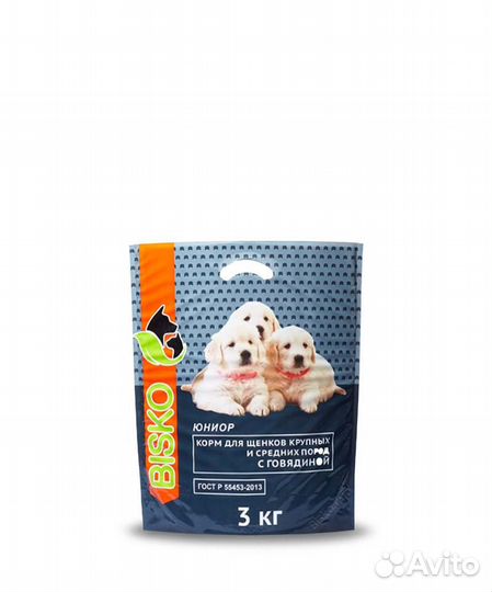 Корм для щенков Bisco (Биско) Юниор 15кг