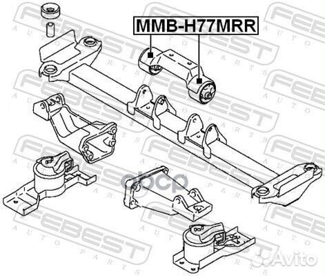 Сайлентблок подушки двигателя зад прав/лев