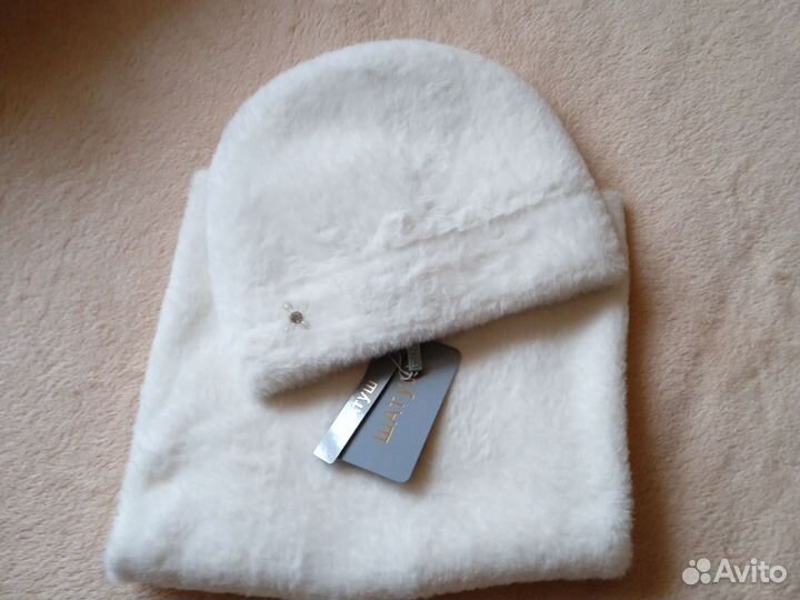 Комплект шапка и снуд женский