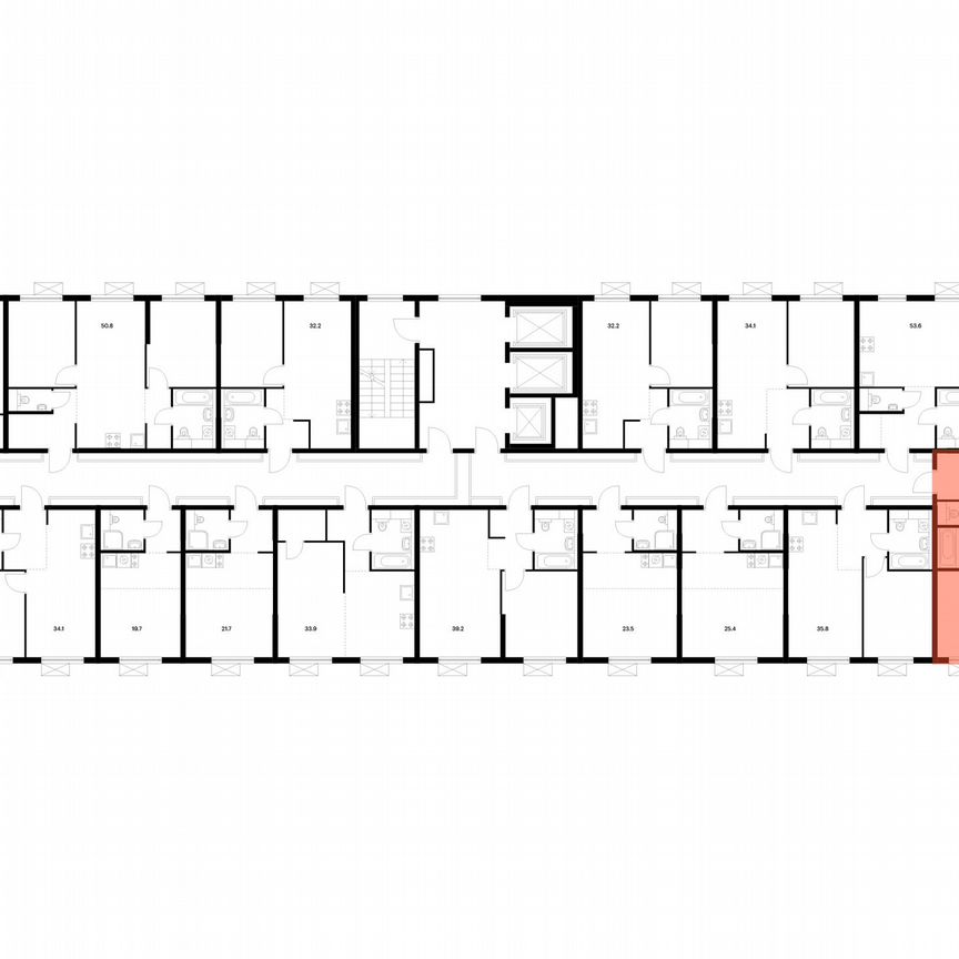 2-к. квартира, 47,7 м², 3/25 эт.