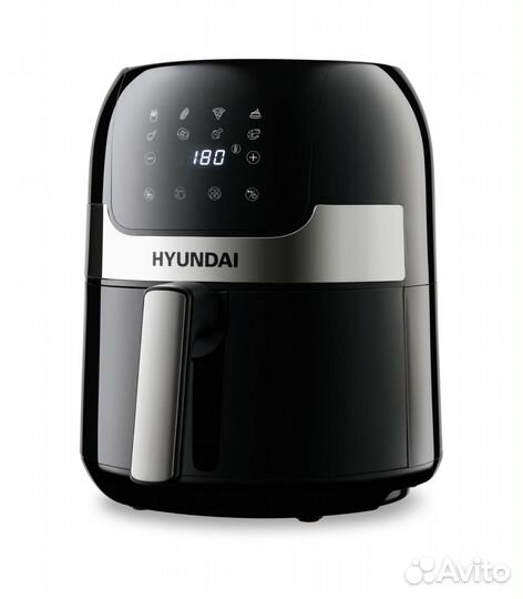 Аэрогриль Hyundai HYF-3555, черный, серебристый