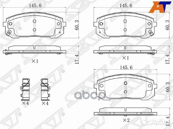 Колодки тормозные перед hyundai sonata 19/KIA K5