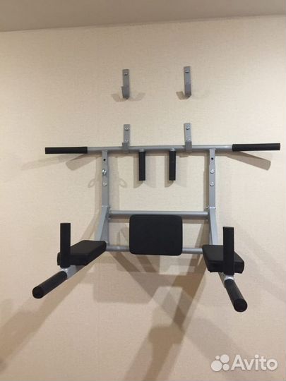 Турник 3в1 новый (серебристый)