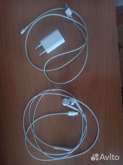 Apple earpods lightning,кабель,блок