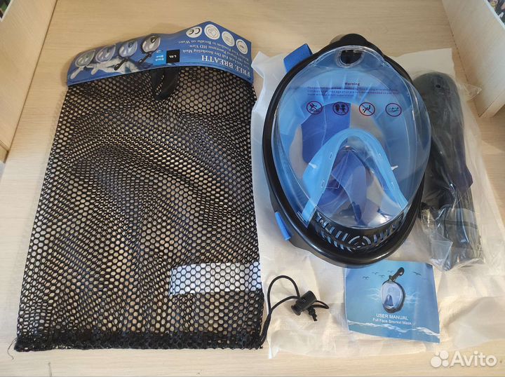 Маска для снорклинга размер L/XL