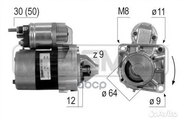 220376 Стартер fiat 07- 220376 Era