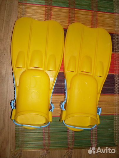 Набор ласты новые детские и трубка с очками