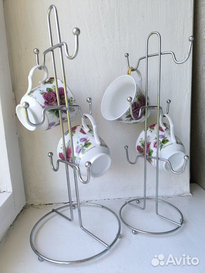 Держатели металлические для кружек тарелок, 3 шт