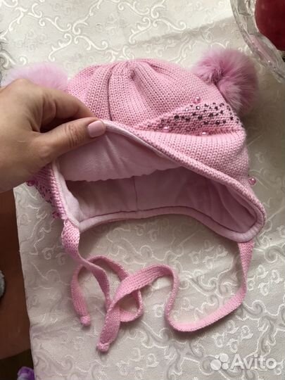 Шапочка оооочень тепленькая,мех кролик
