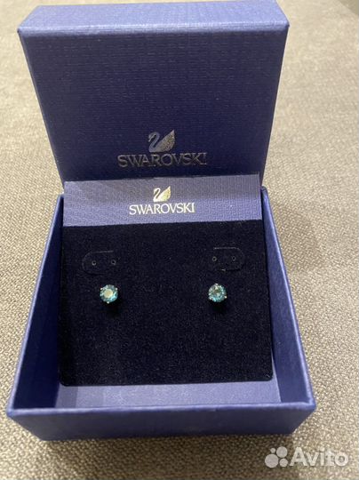 Пусеты- гвоздики Swarovski