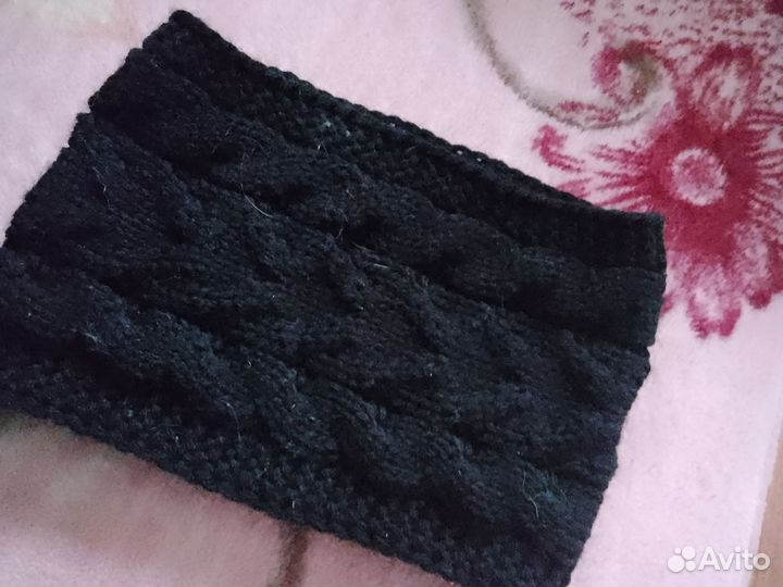 Повязка на голову для девочки вязаная