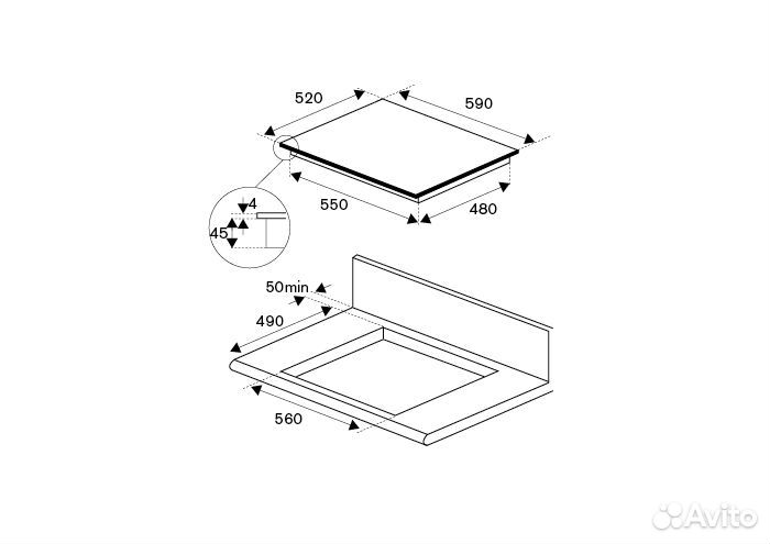 Варочная поверхность bertazzoni P604IM2B2NE-20