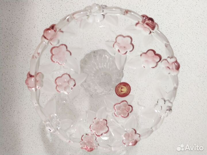 Конфетница на ножке стекло