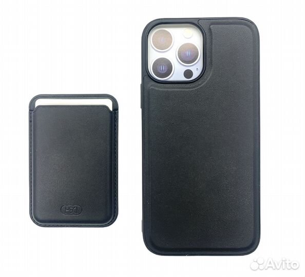 Чехол для iPhone 14 PRO case+pocket черный