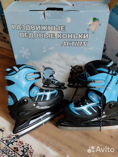 Новые детские раздвижные коньки р 30-33