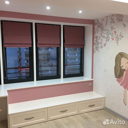 Римские шторы на электроприводе на заказ