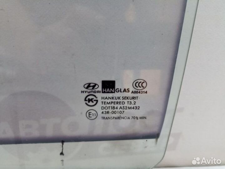 Стекло двери заднее левое Hyundai Getz TB G4HG