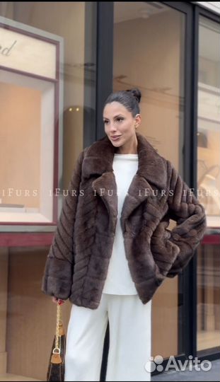 Эко Шубка под норку /сер /мол /шоколад