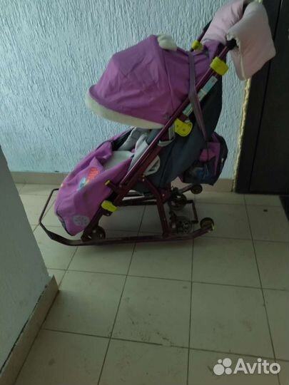 Детские санки коляска ника