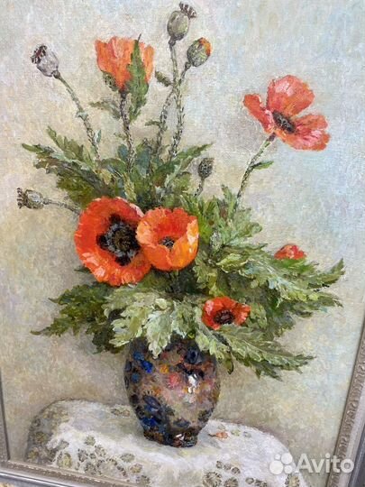 Букет маслом Садовые Маки, Б. Мовсесян