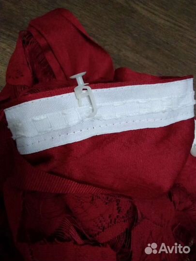 Штора тюль бордово-красная Ширина 3м, длина 2.3м