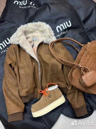 Дублёнка miu miu женская 4 цвета