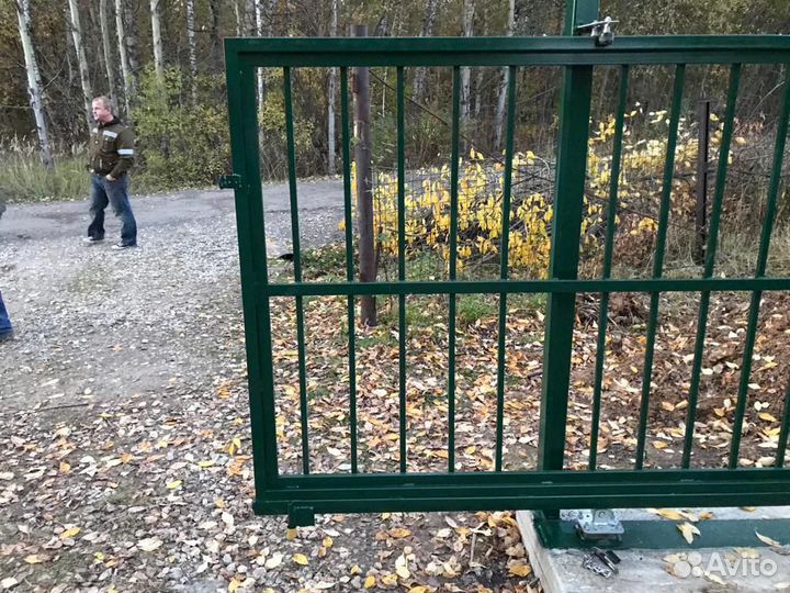 Откатные ворота с установкой