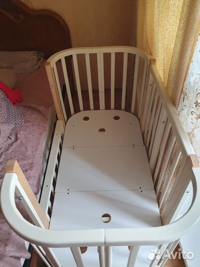 Детская кроватка овальная с маятником 5 в 1