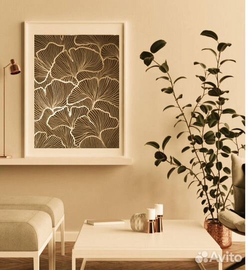 Картина Листья Гинго Интерьерная картина