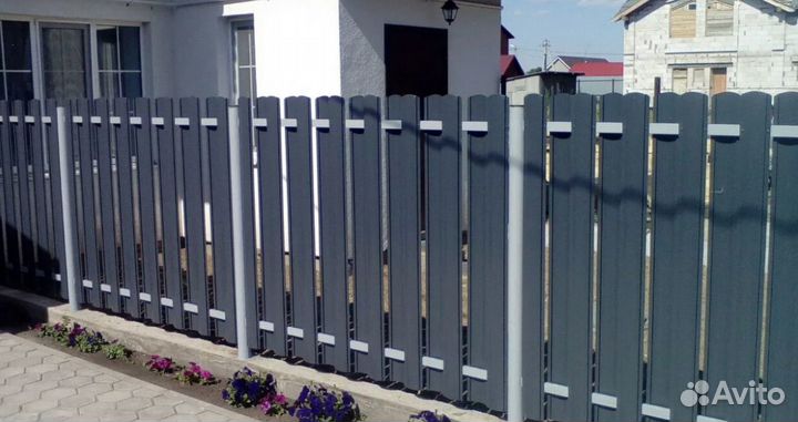 Забор металлический быстро работа по договору