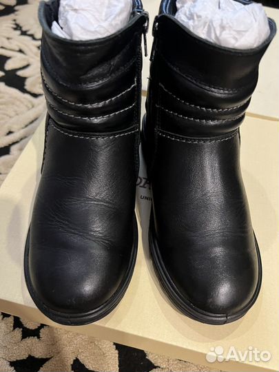 Ботинки детские 32 размер. Кожа, мех