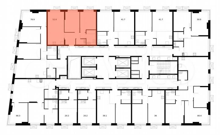 2-к. квартира, 52,8 м², 28/33 эт.