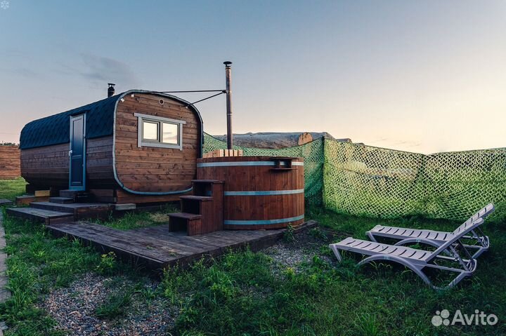 Баня на дровах с Теплой купелью