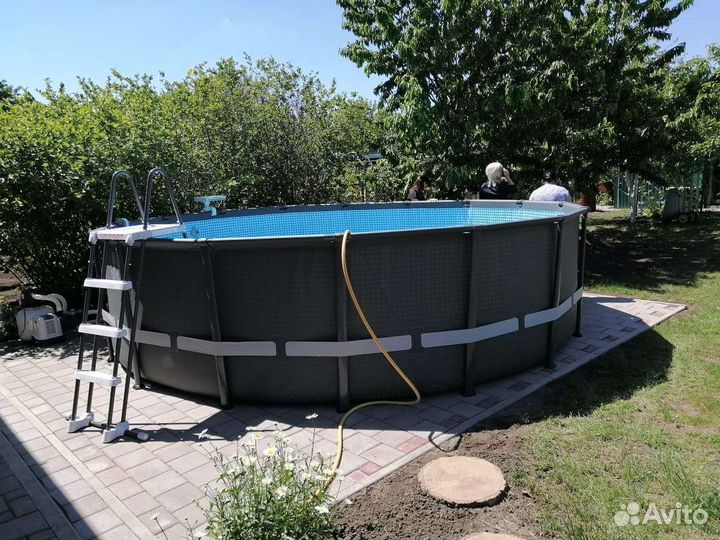 Каркасный бассейн intex бу