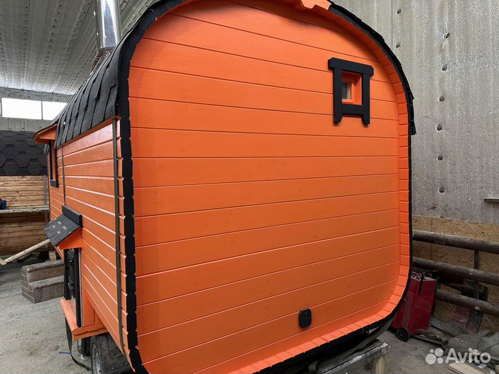 Баня бочка квадро под ключ