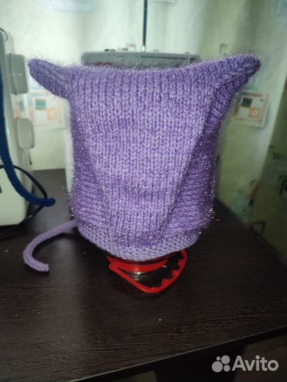 Шапка женская вязаная ручная работа