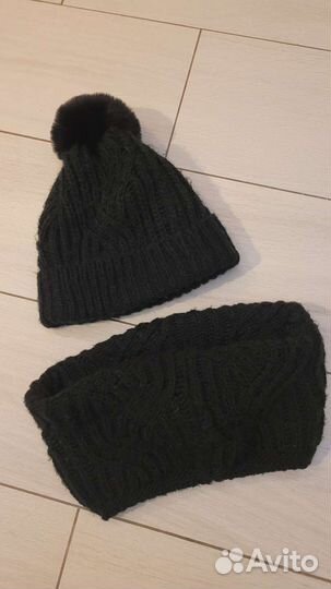 Комплект шапка и снуд для девочки