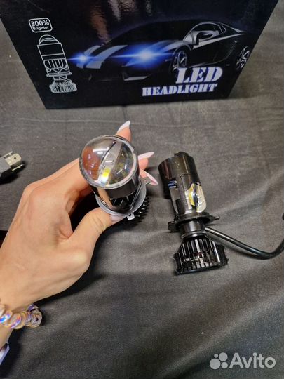 Автолампы LED с линзой Y4