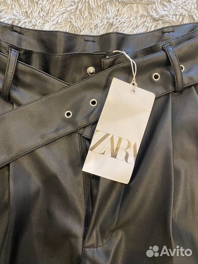 Шорты экокожа zara новые