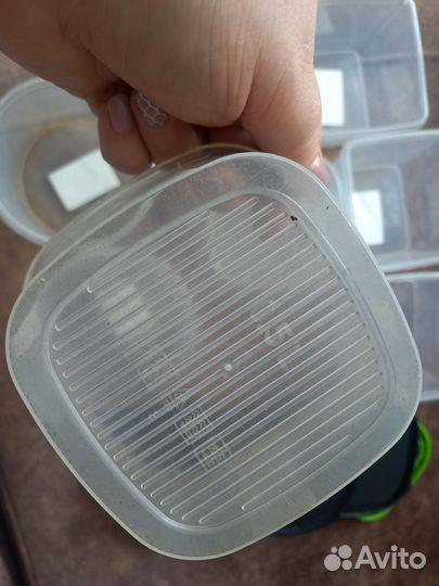 Контейнеры 8шт пластик хранение с крышкой