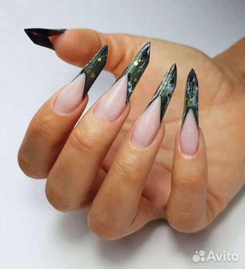 Наращивание ногтей акрил/гель. Маникюр