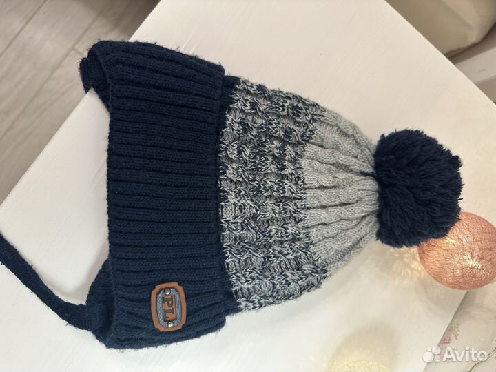 Шапка на х/б подкладе на 2-4 года