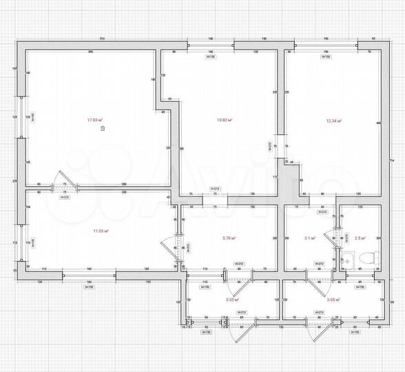 Дом 70 м² на участке 4 сот.