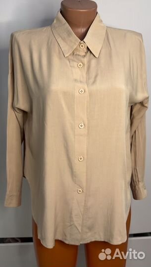 Рубашка женская новая тенсель с шарфиком